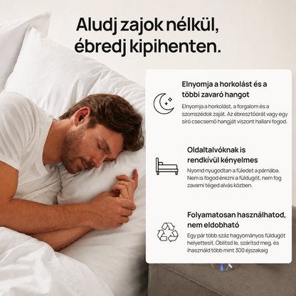 A nyugodt, pihentető alváshoz tervezett füldugó
