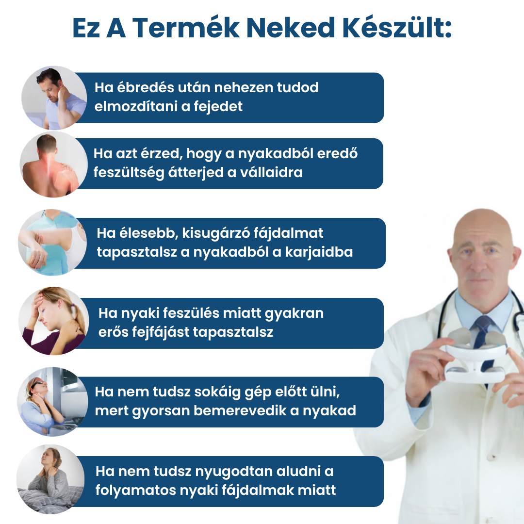 PulseNeck - Gyengéd Nyakmasszírozó